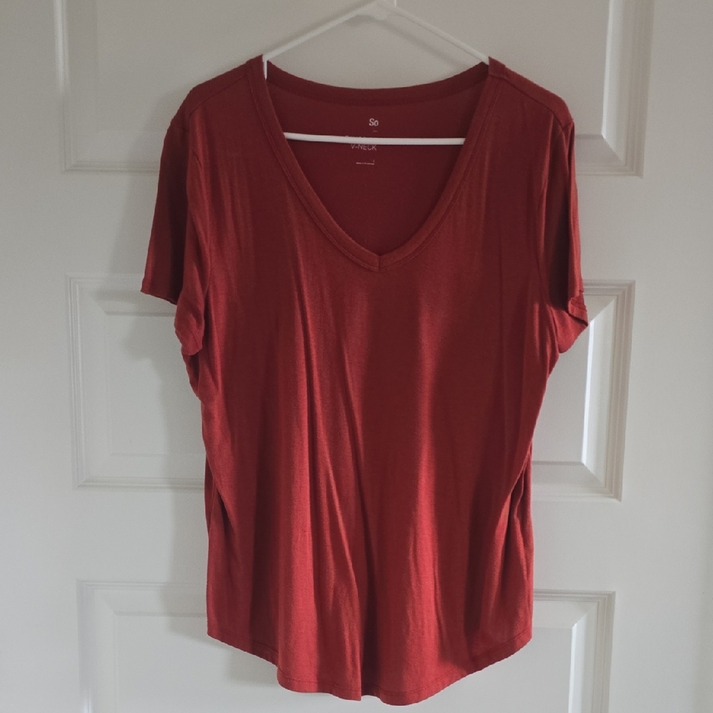 SO Women's Short Sleeve Red Tee